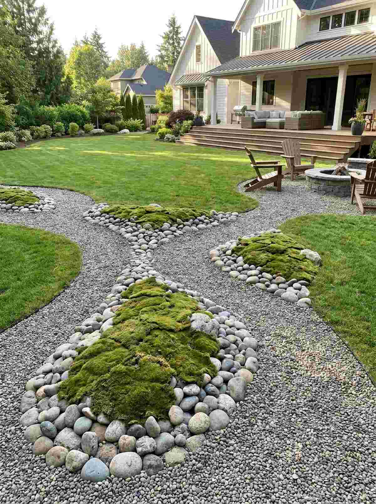 braided stream gravel pattern