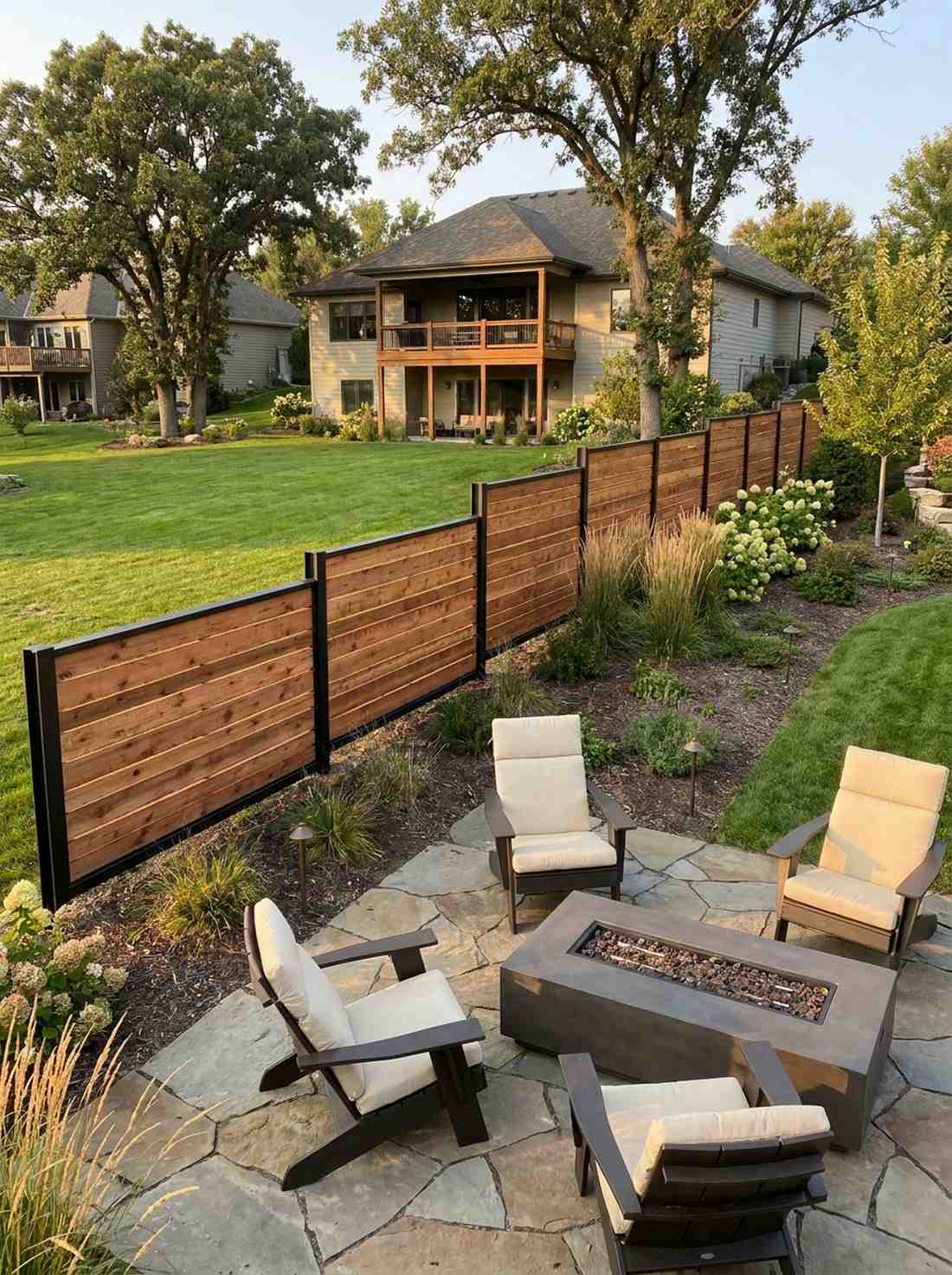 cedar and steel post combination