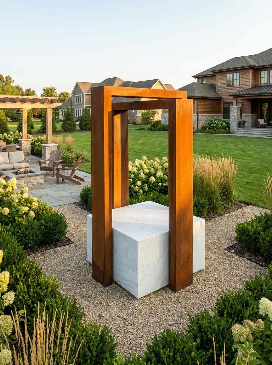 corten marble composition