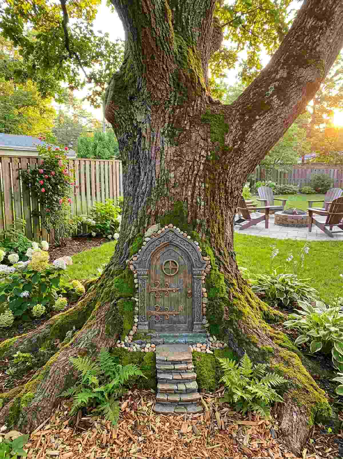 fairy door against tree base