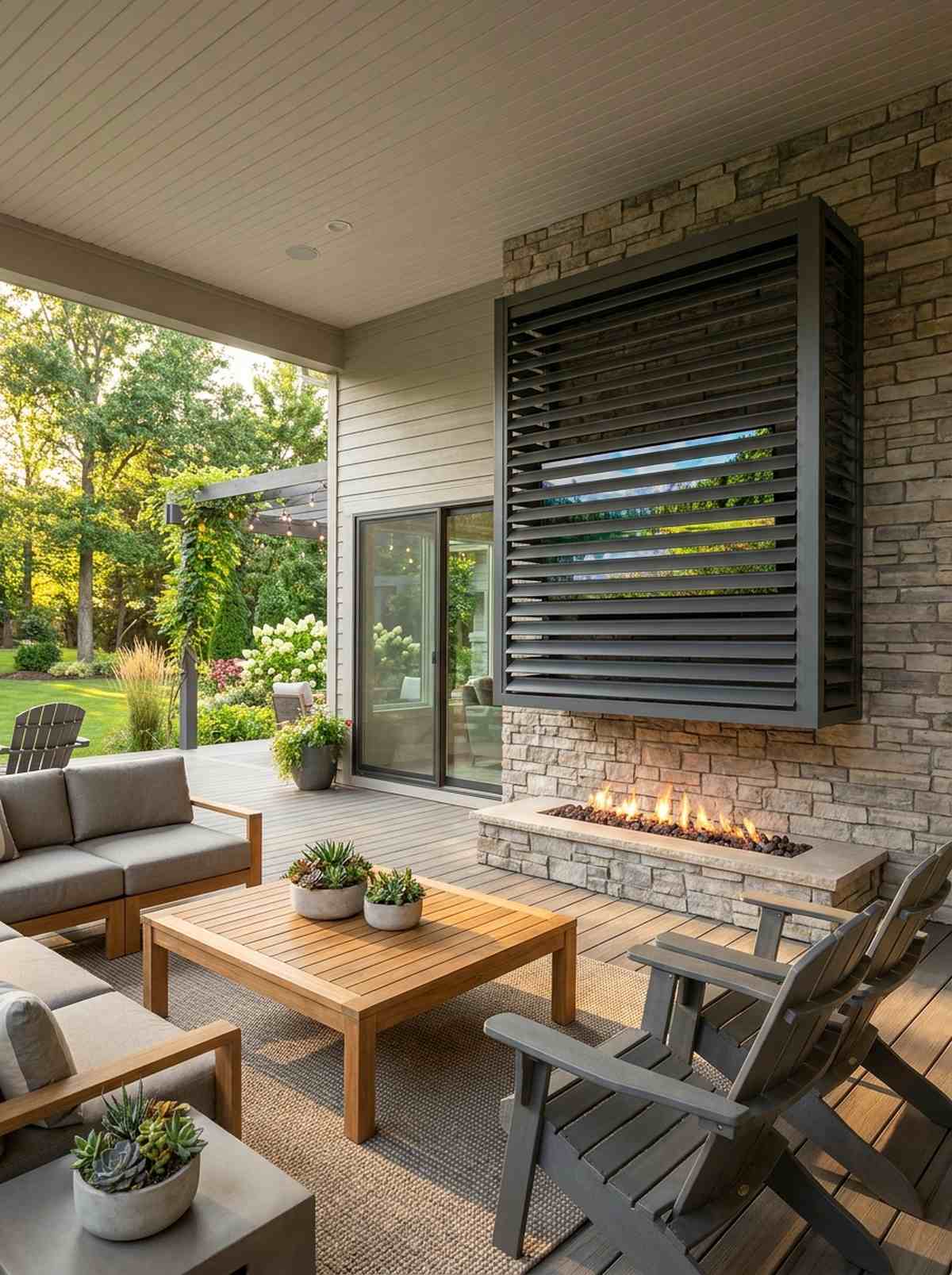 louvered enclosure with airflow
