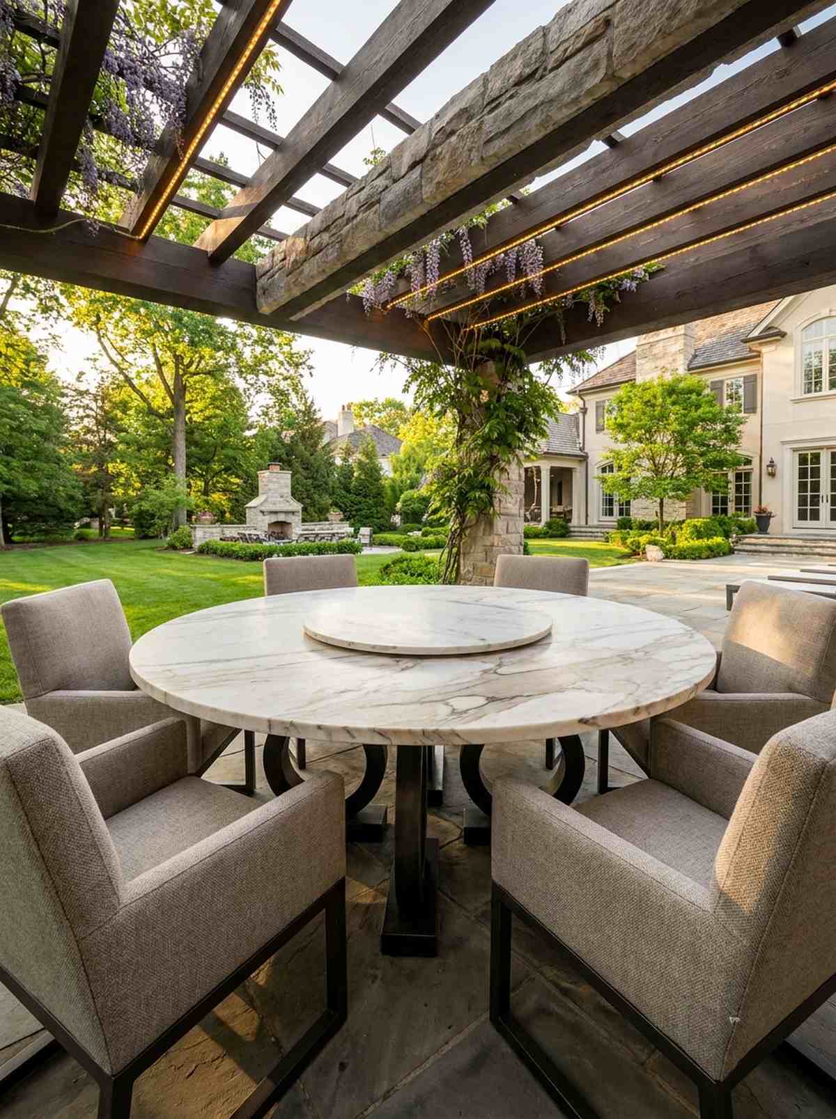 marble top luxury round