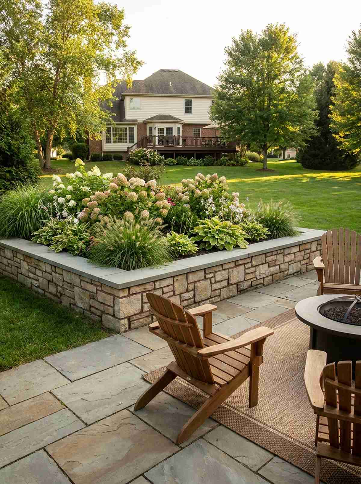 mortared stone walls