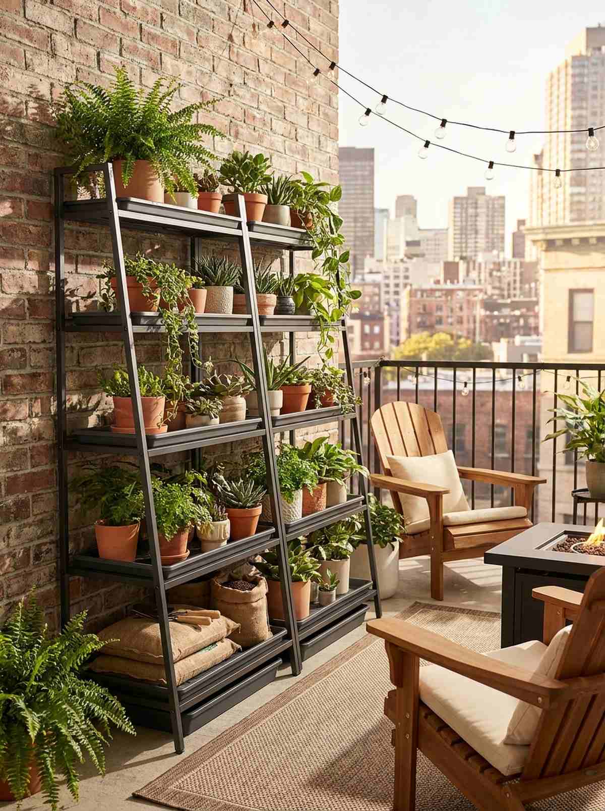 multi tier plant stand with storage