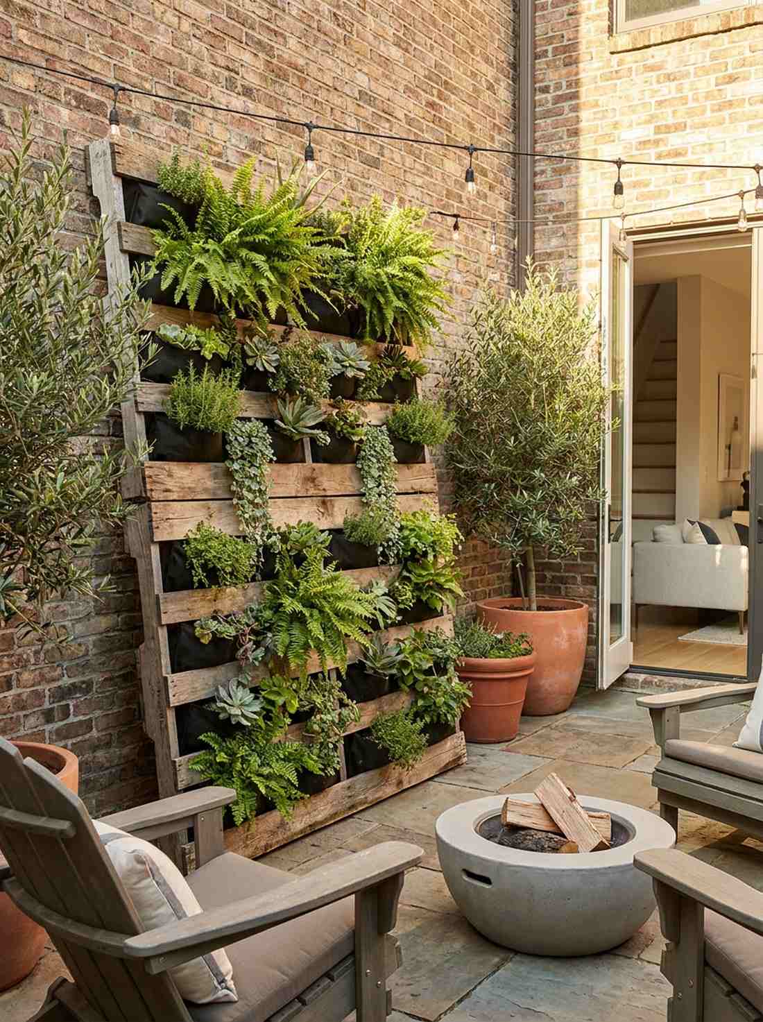 pallet wood vertical gardens