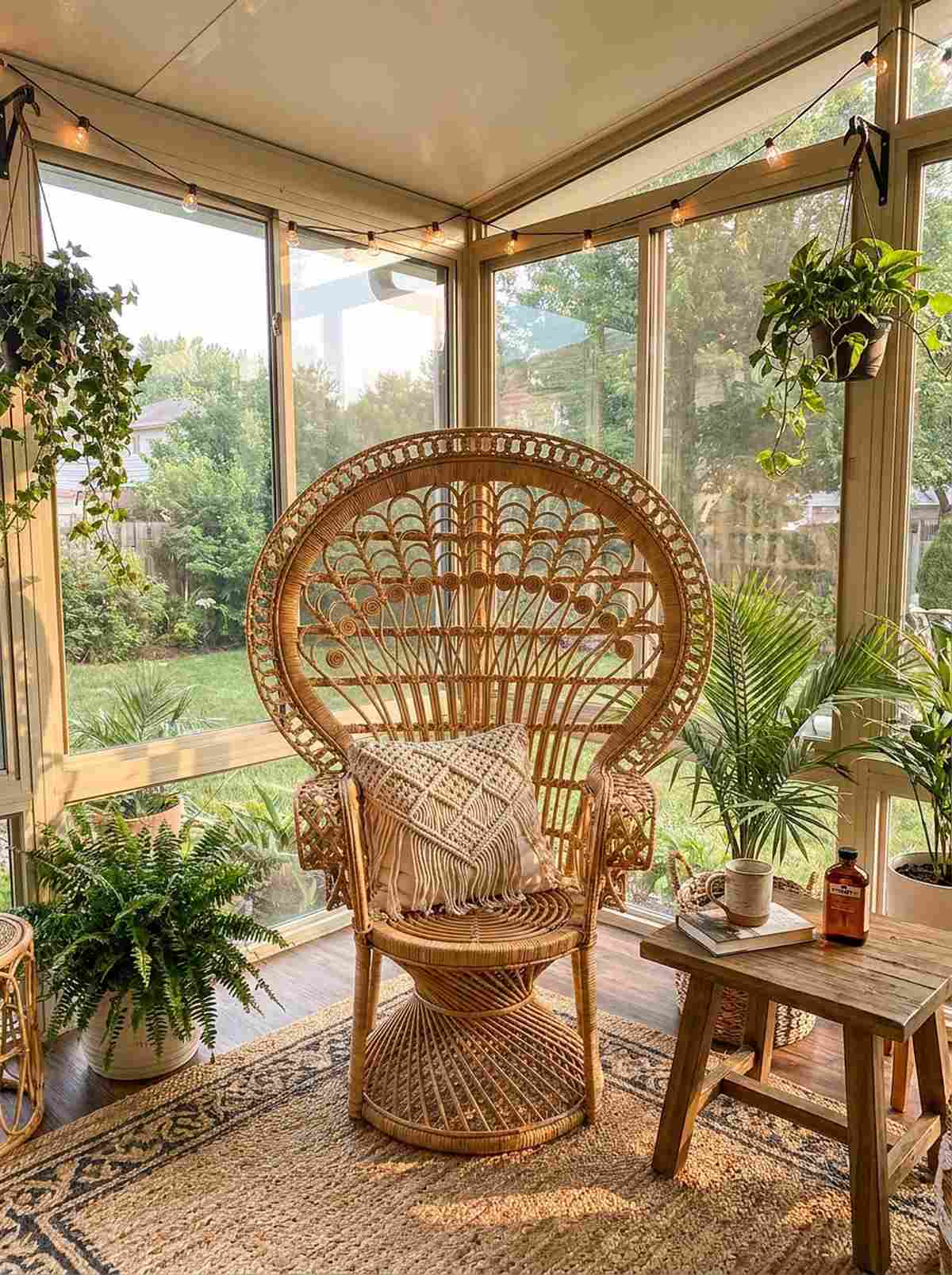 peacock throne chair
