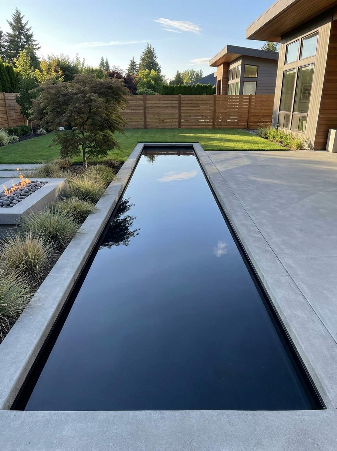 rectangular reflecting pool