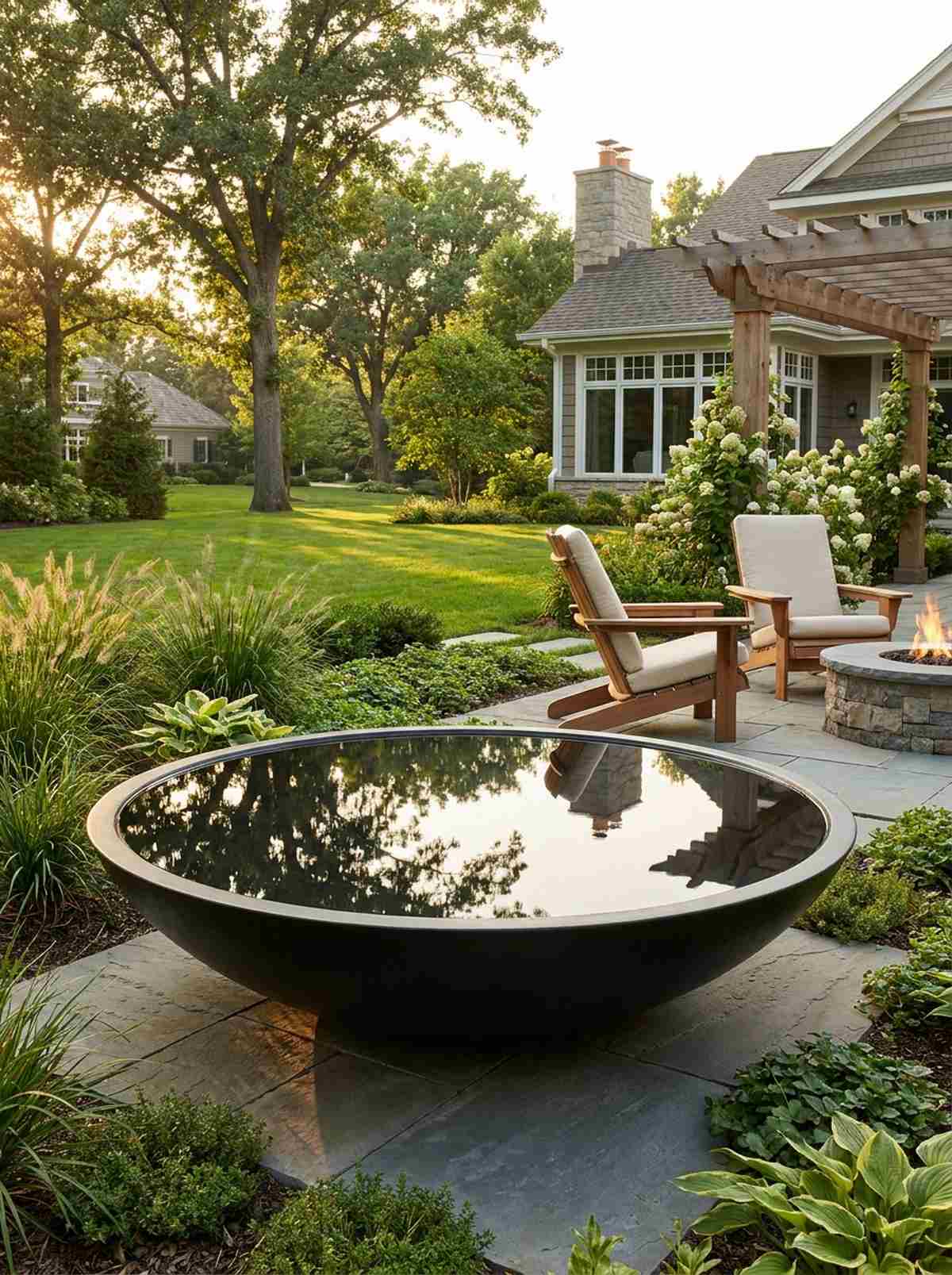 reflective water feature