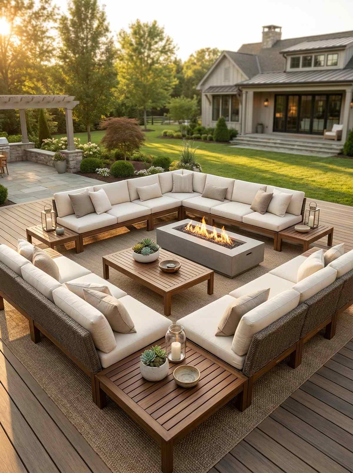 sectional bench seating with table integration
