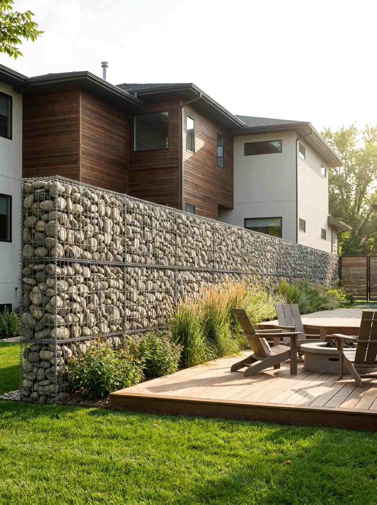 standard rock filled gabion fence