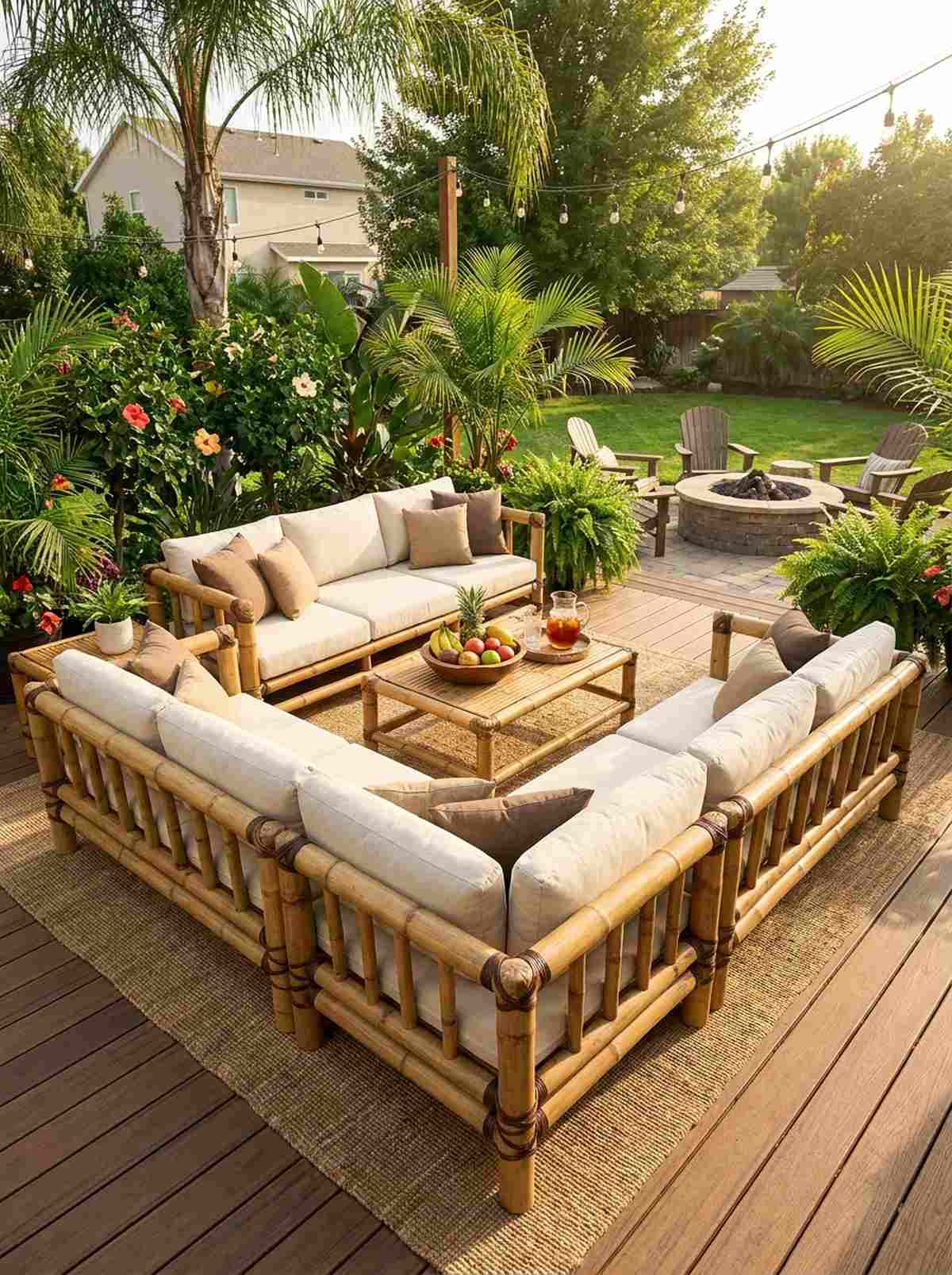 bamboo lounge set
