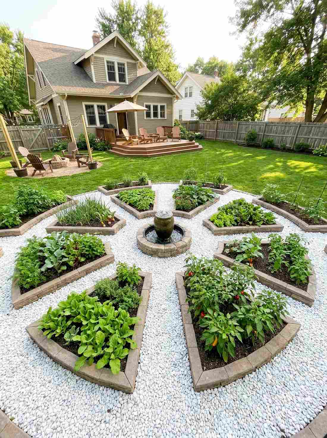 circular mandala garden