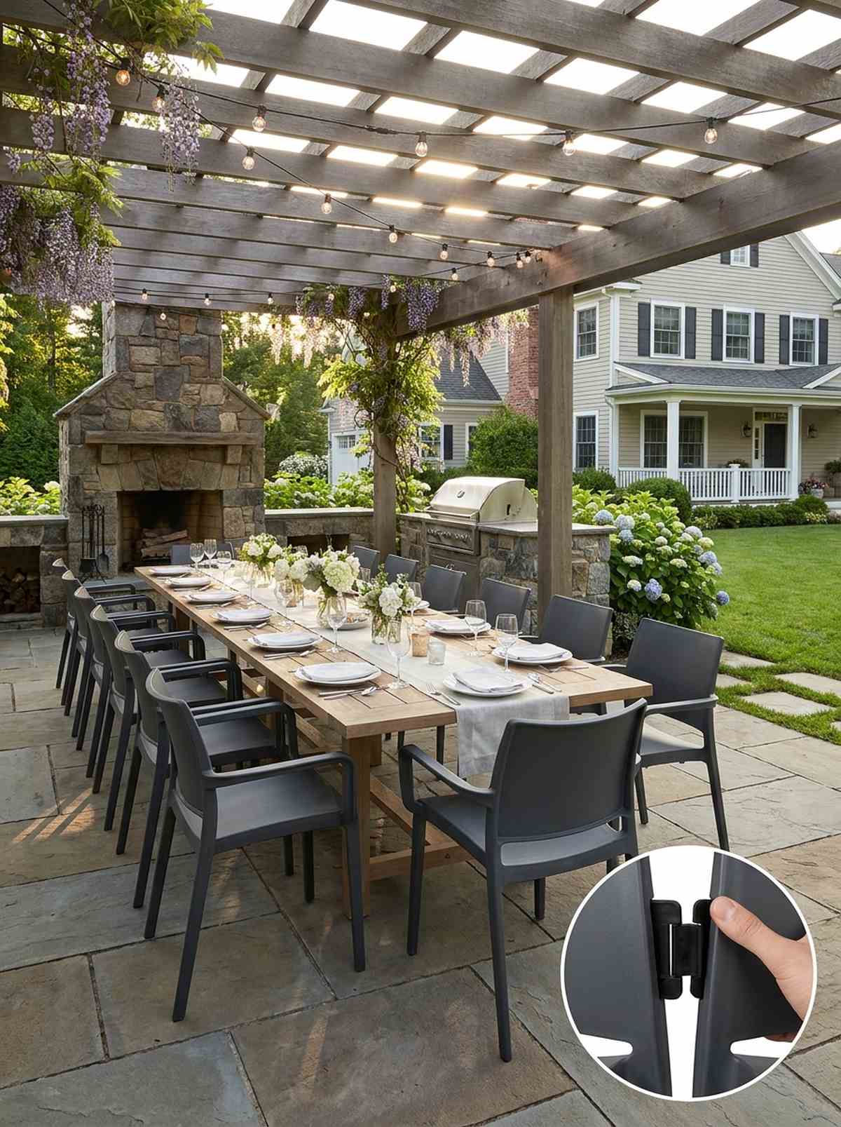 clip together dining chair system