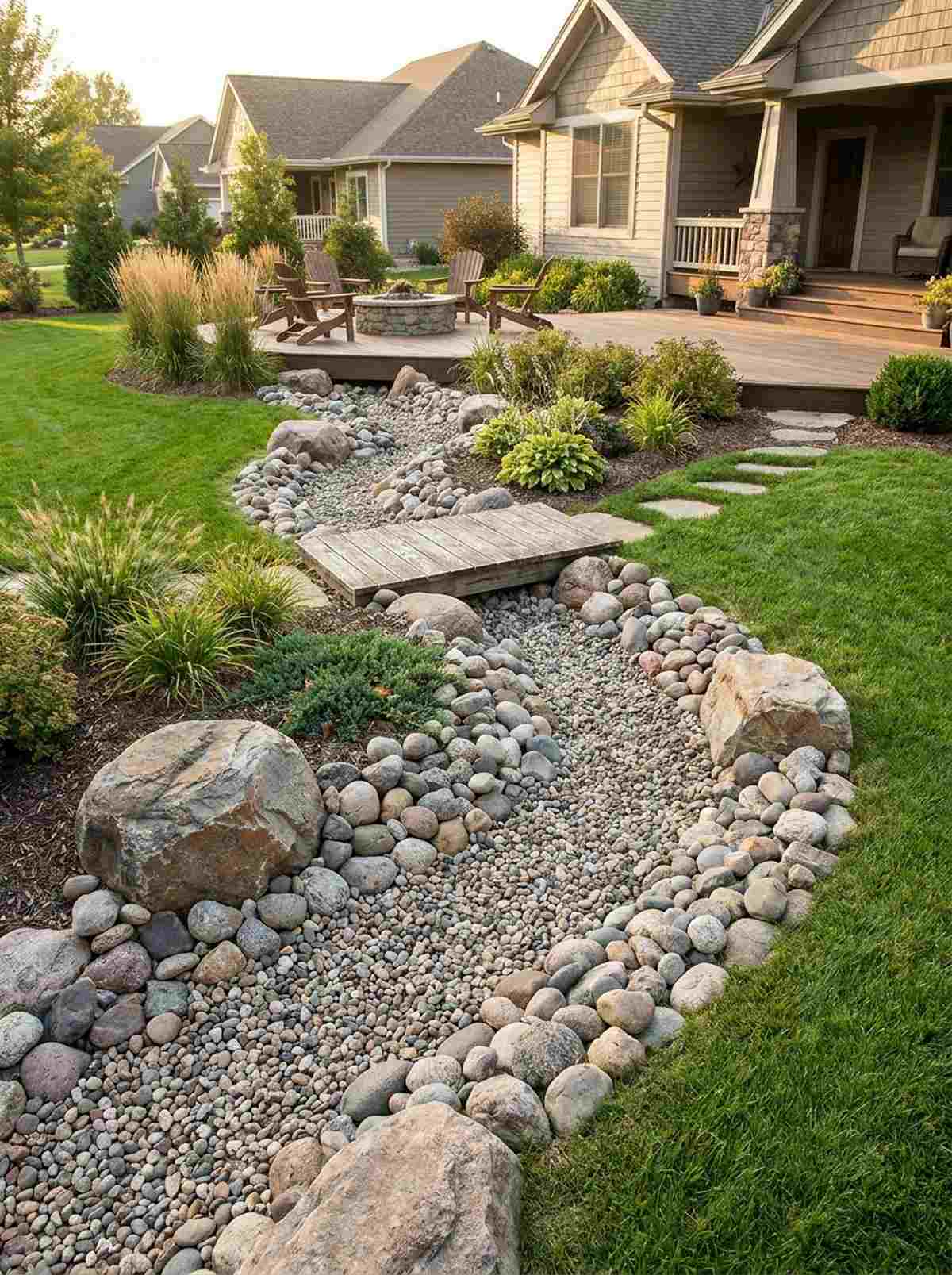 dry stream bed feature