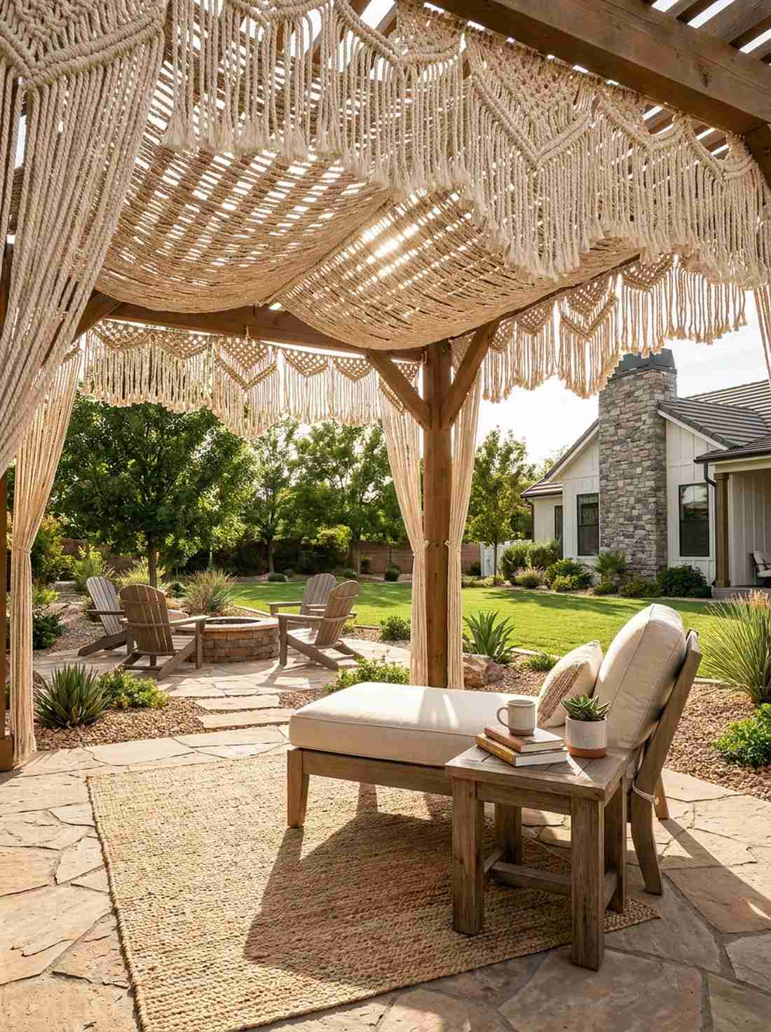 macrame canopy covers