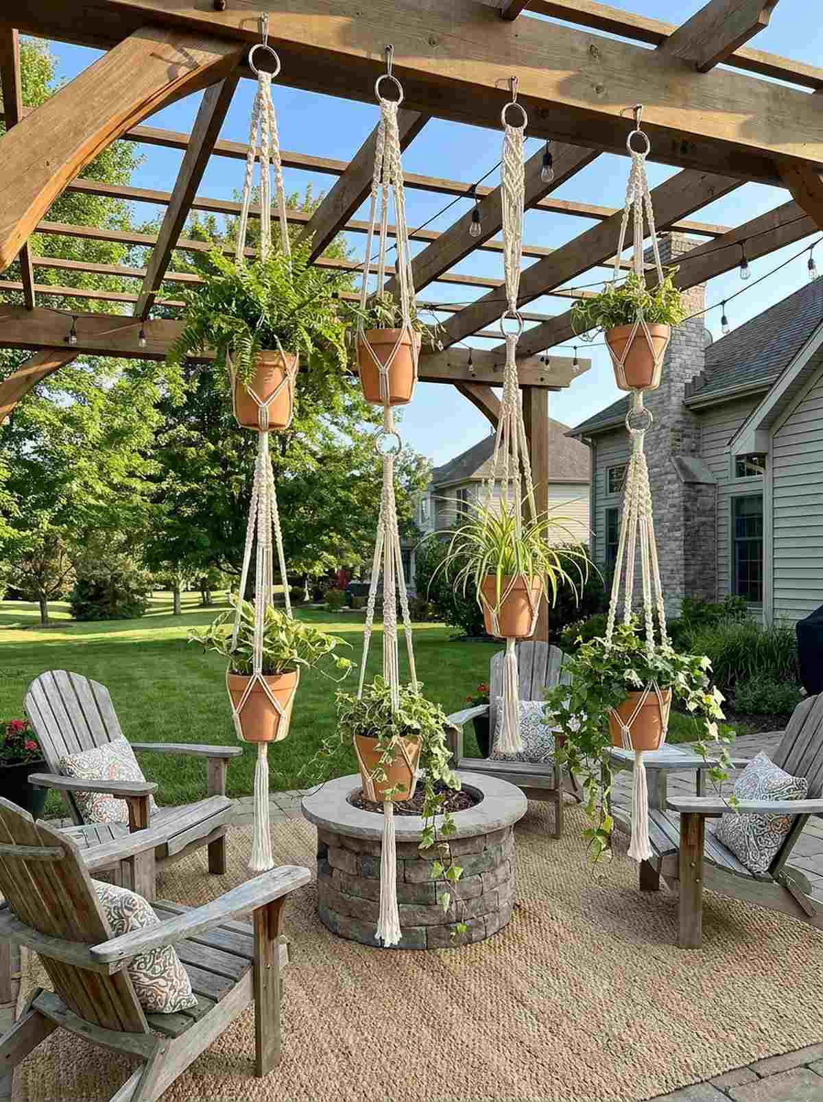 macrame plant hanger collection