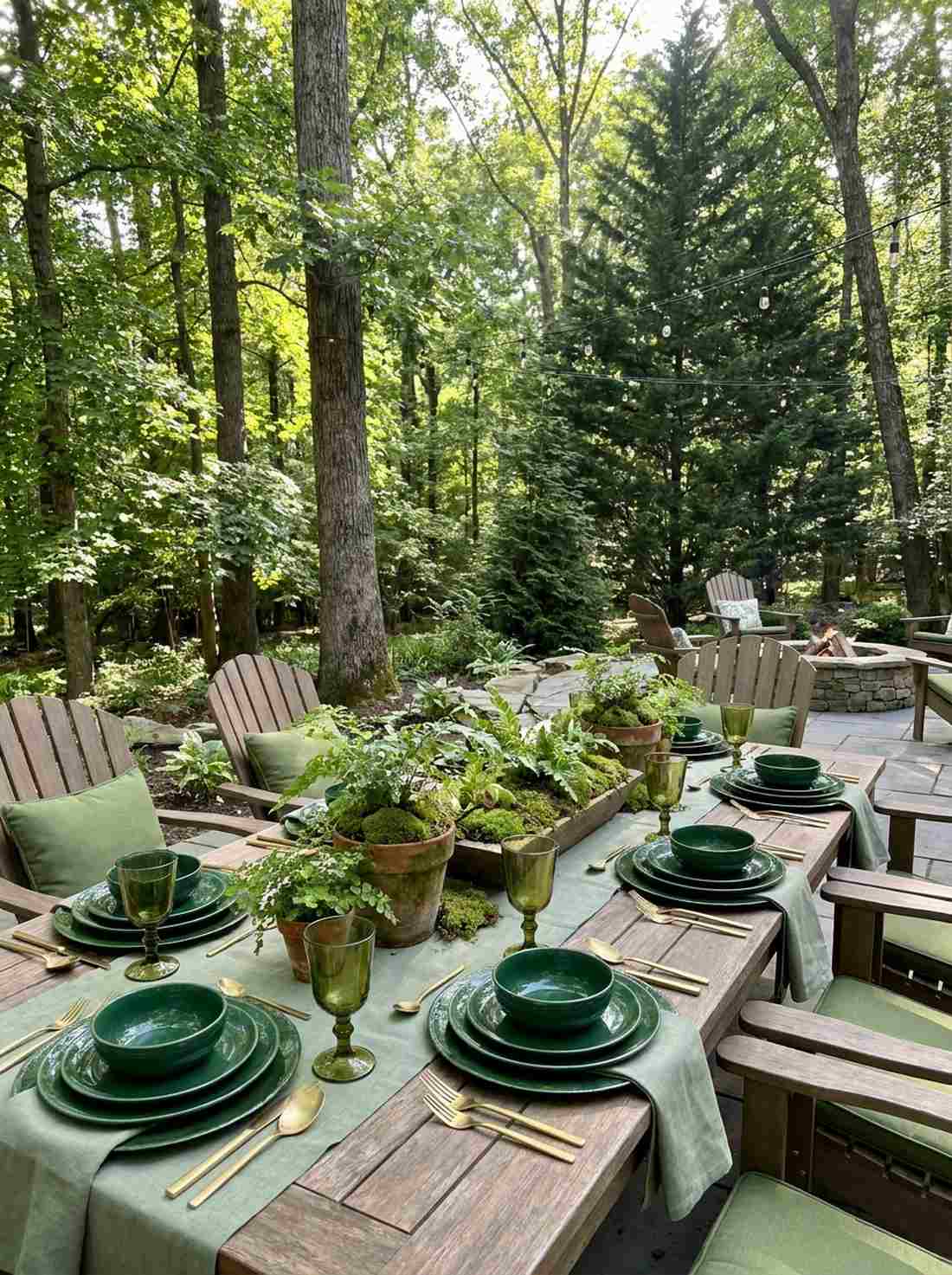 monochromatic green palette