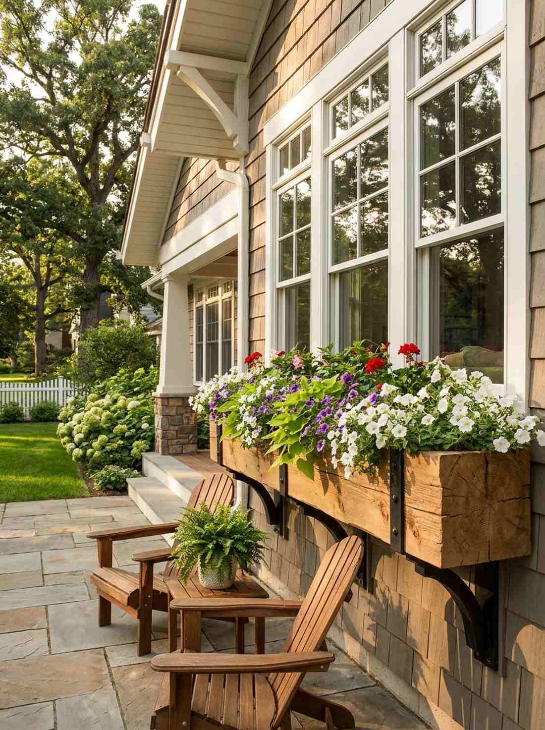 roughhewn window box planters