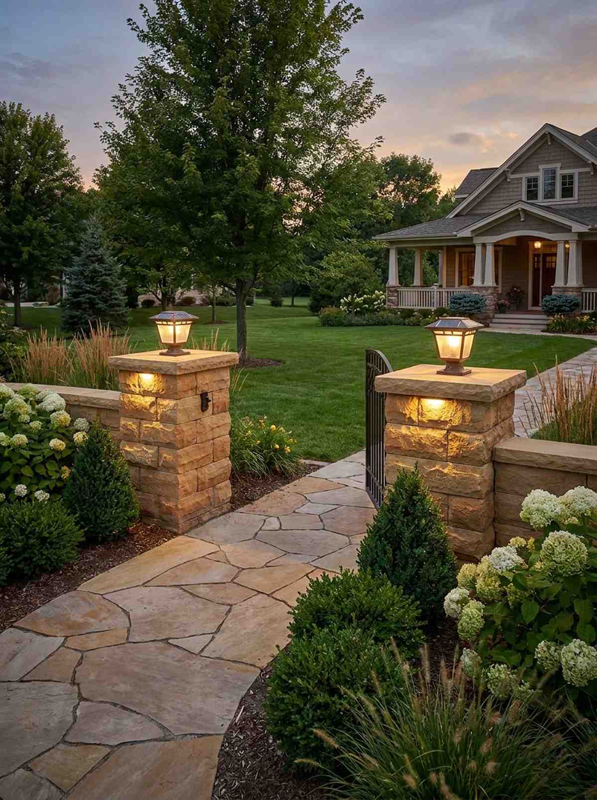 sandstone pillar posts