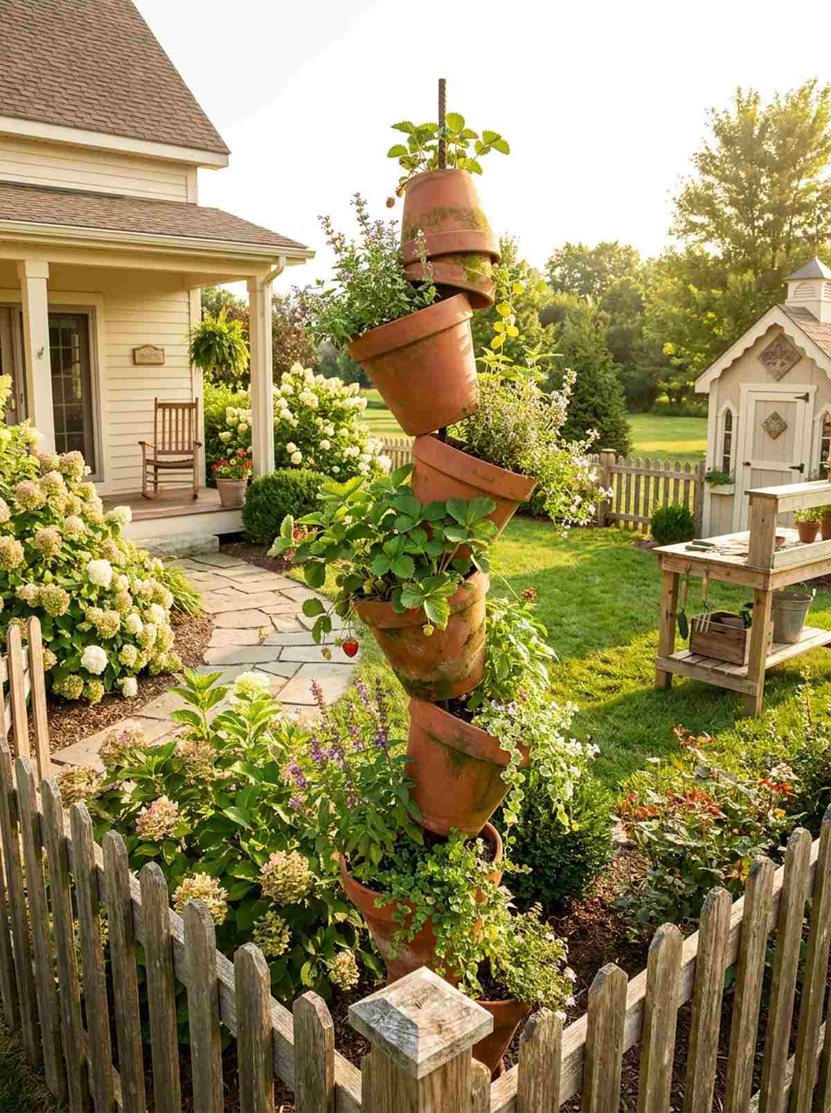 stacked pot towers
