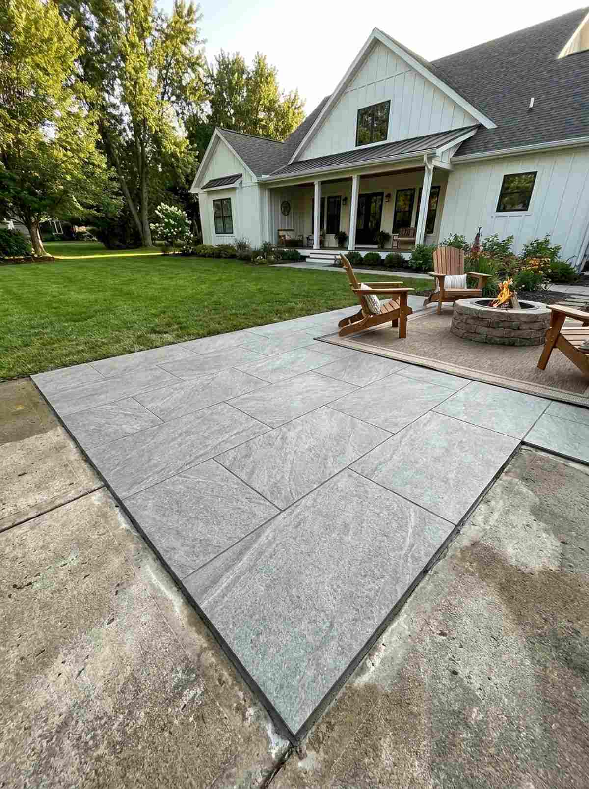 thin set tile overlay