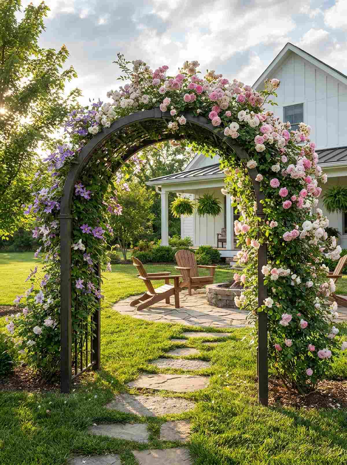 climbing rose arbor