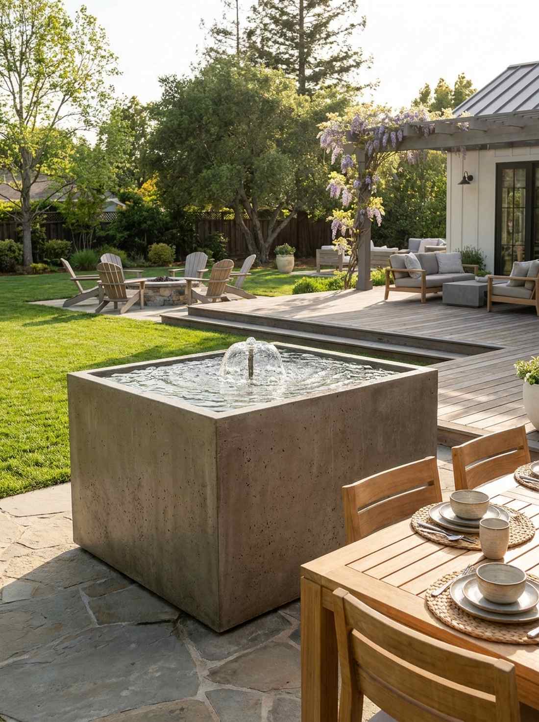 concrete fountain basin