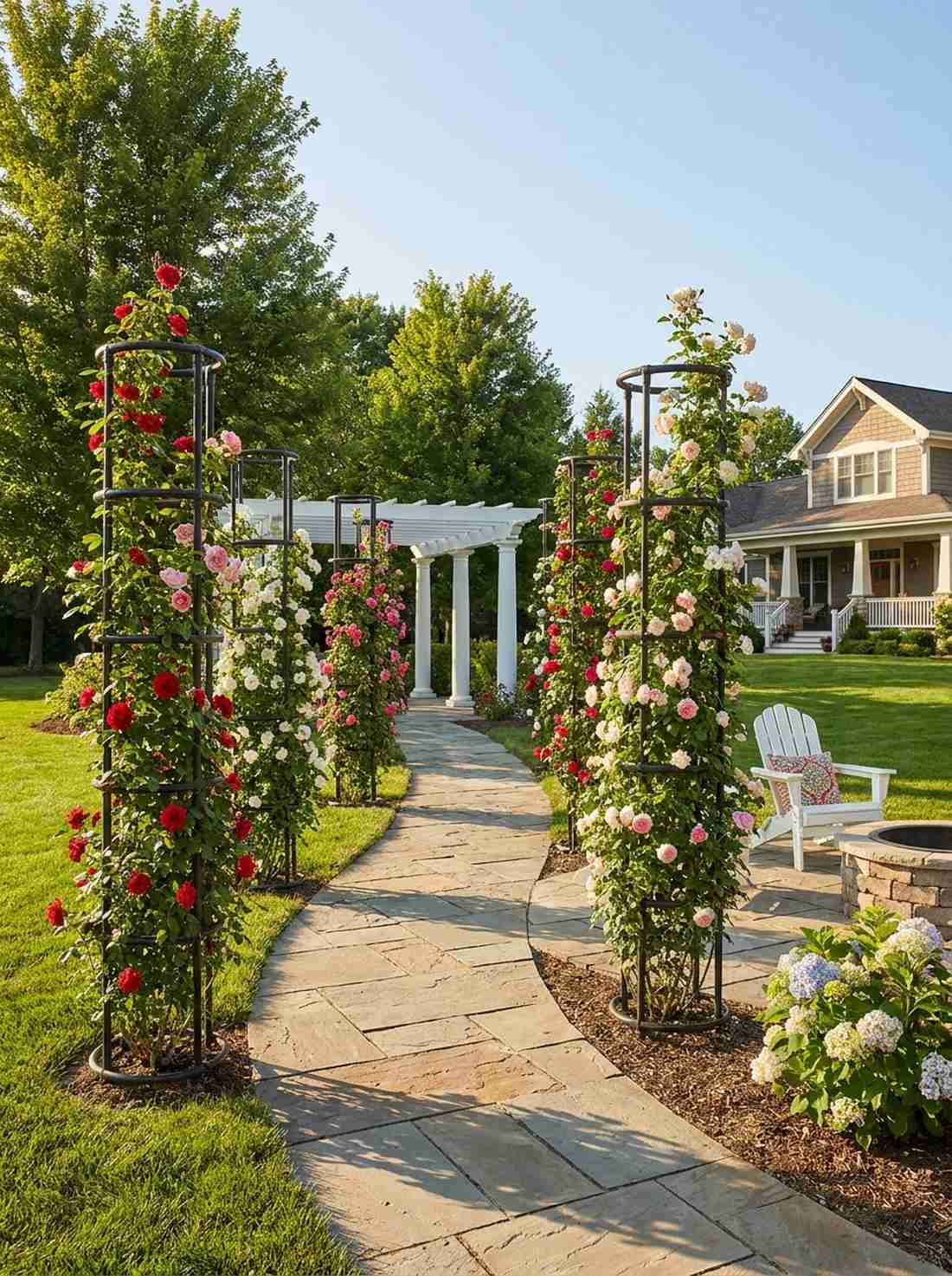 cylindrical rose pillar