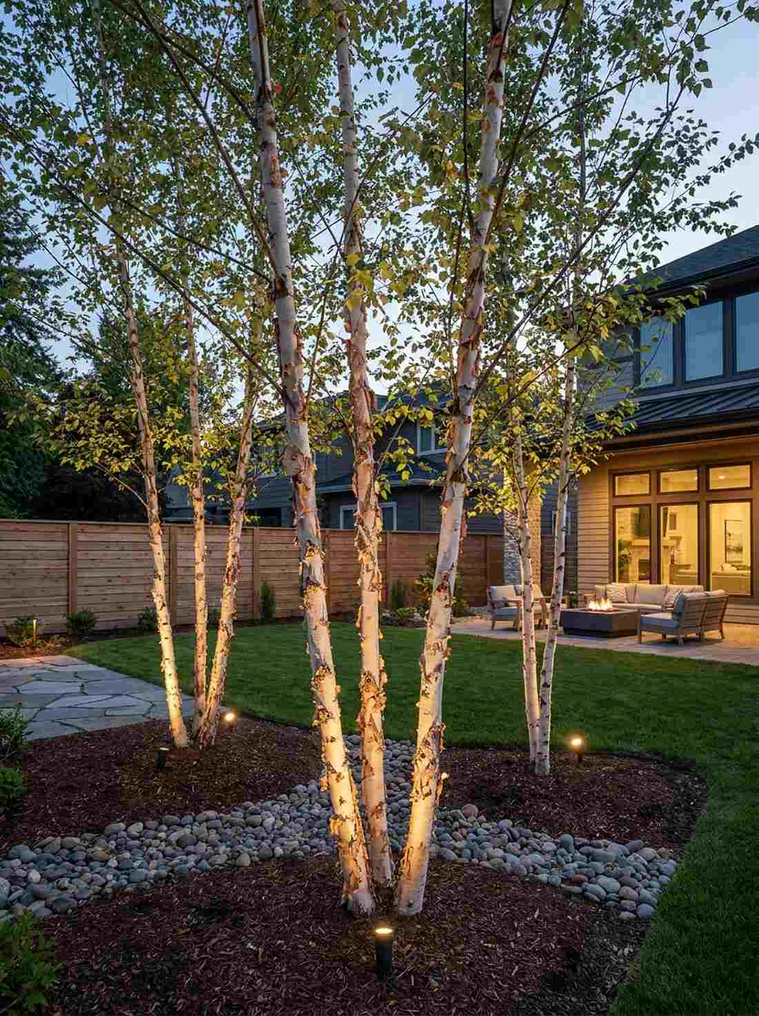 eucalyptus and birch groves
