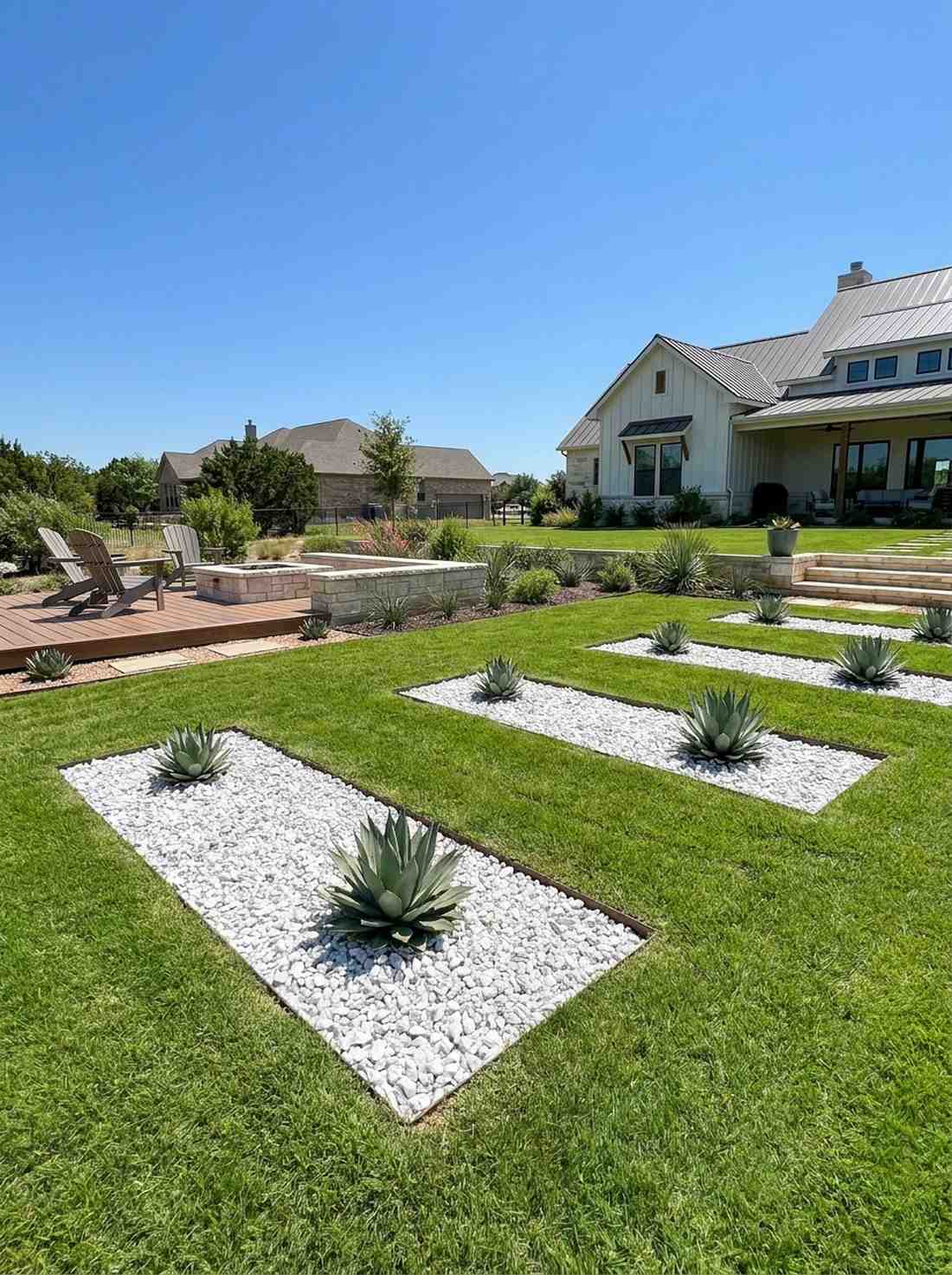 geometric lawn cutouts