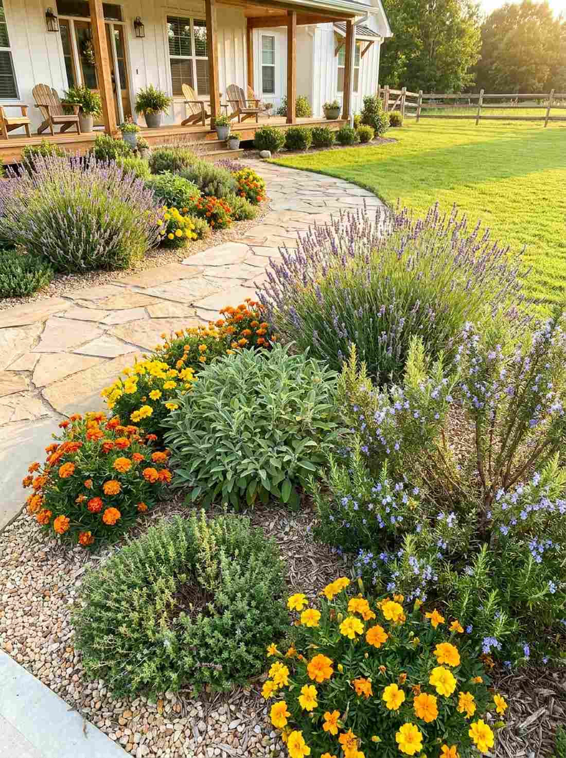 herb and flower combination
