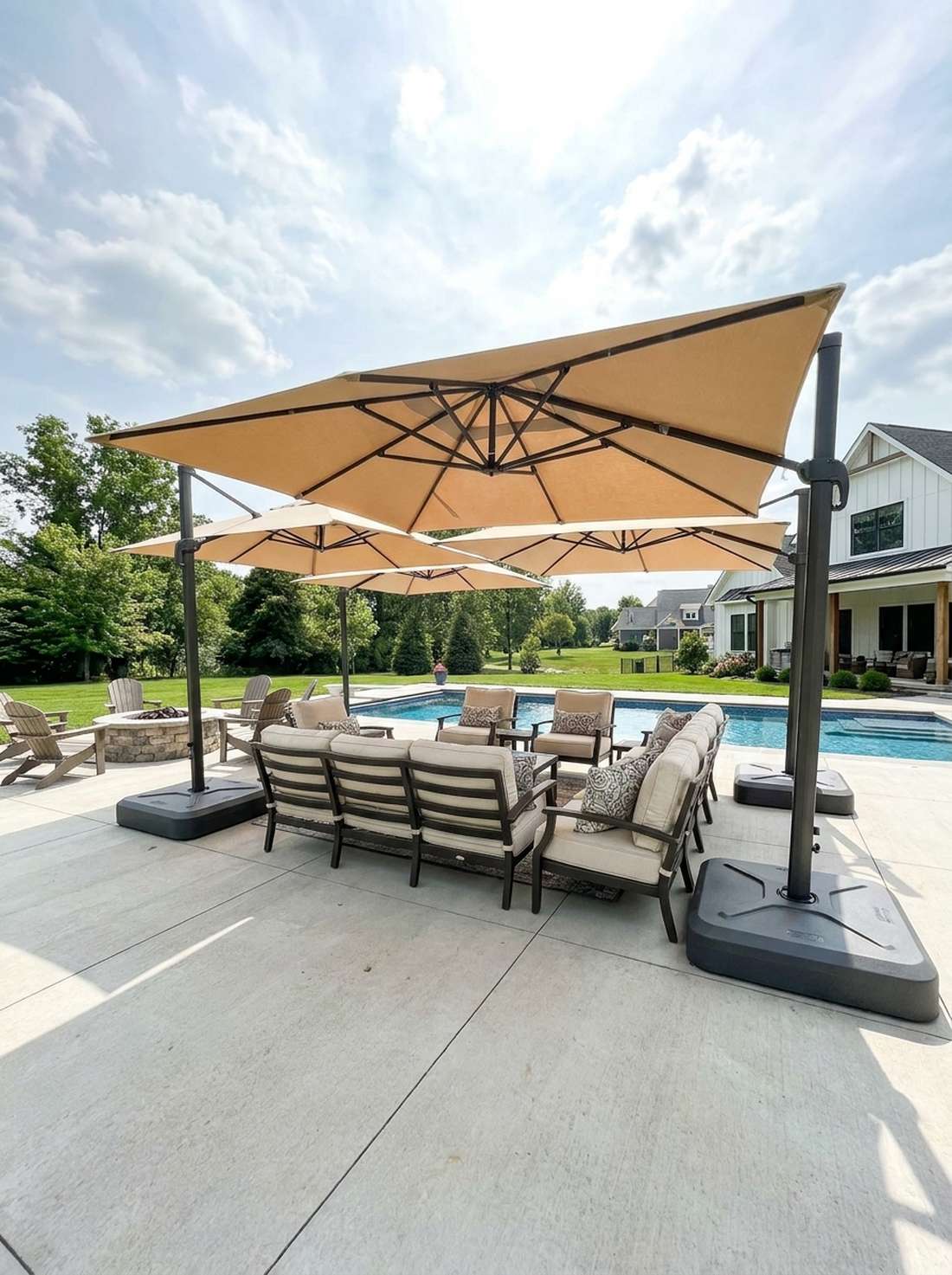 market umbrella shade clusters