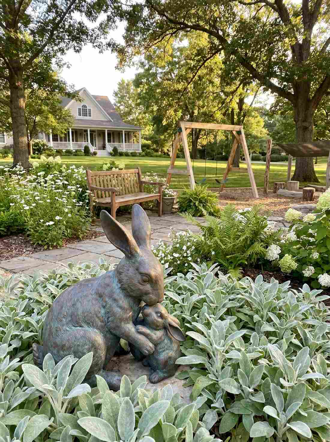 mother rabbit with baby