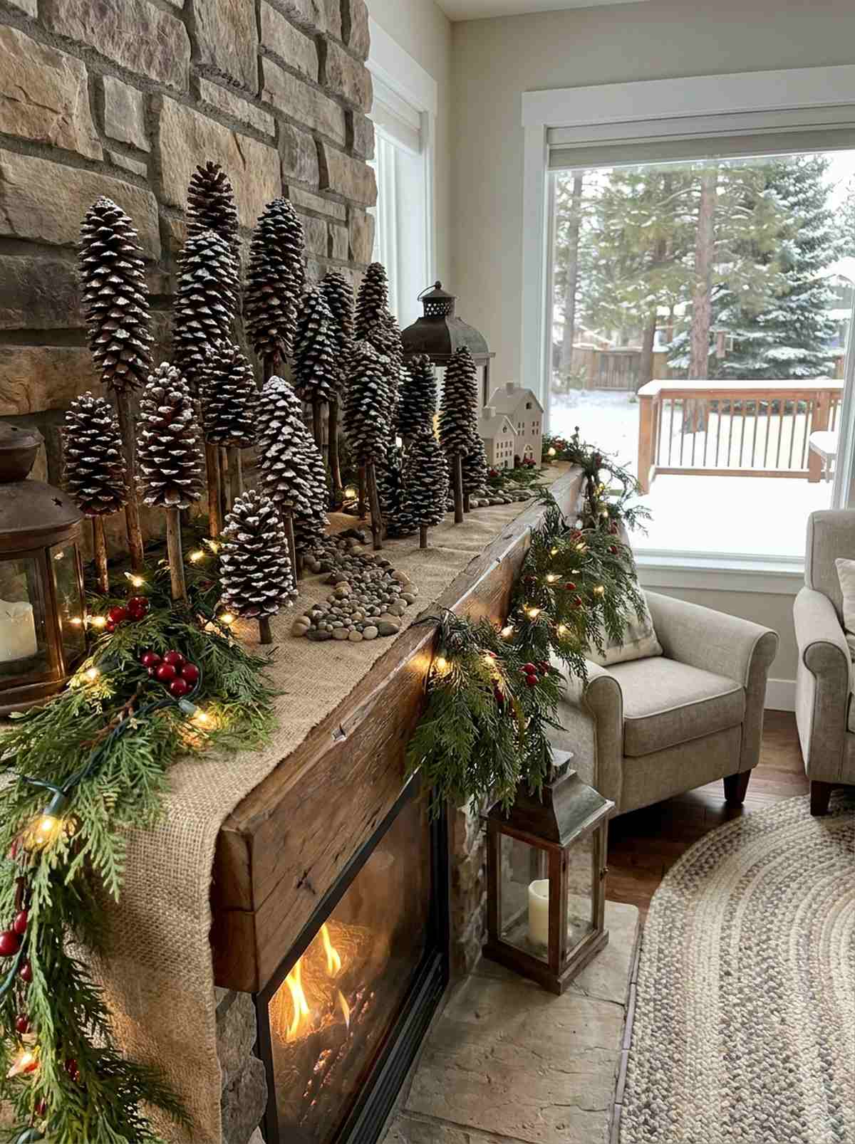 pinecone miniature trees