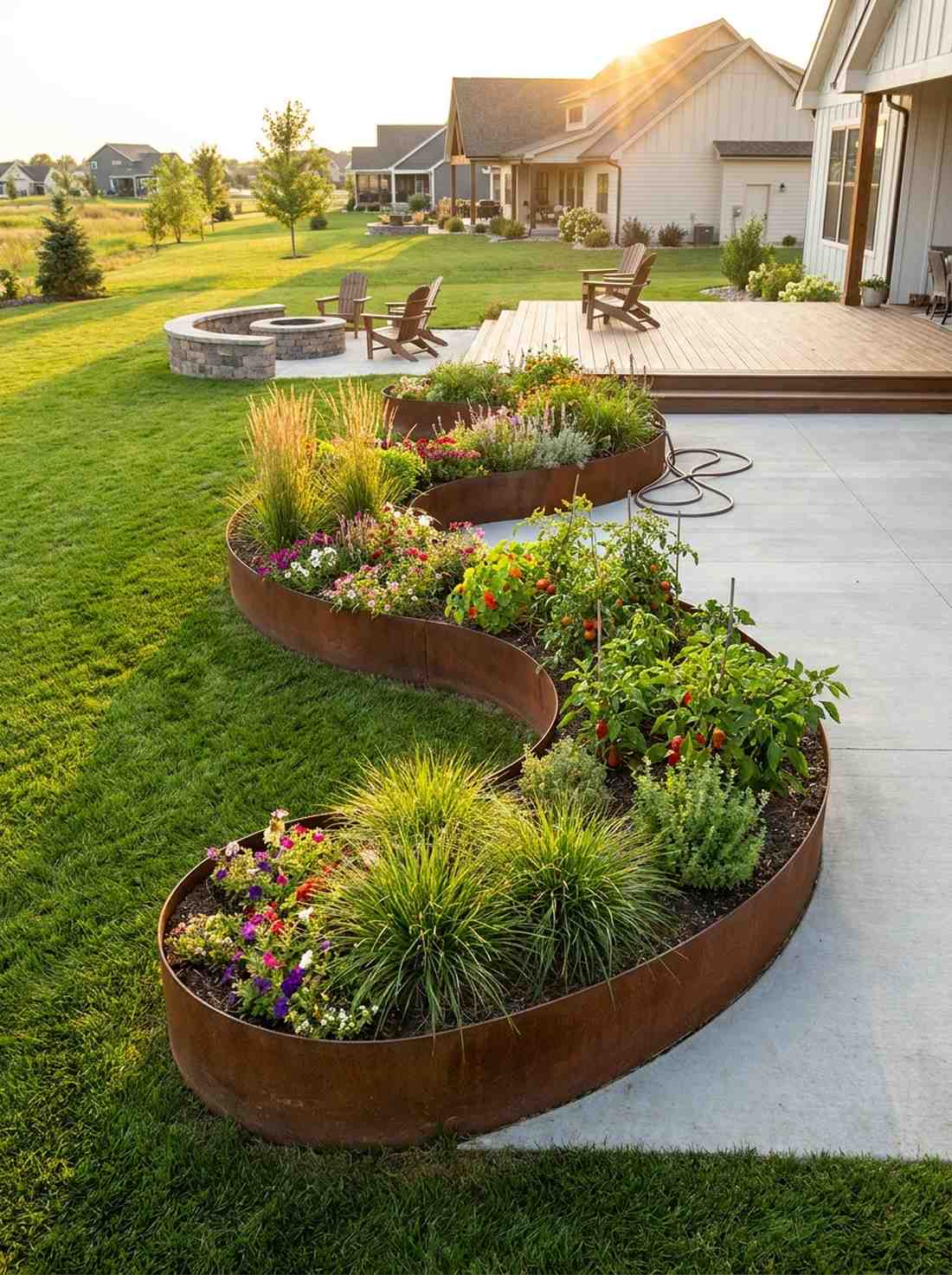 serpentine curved bed