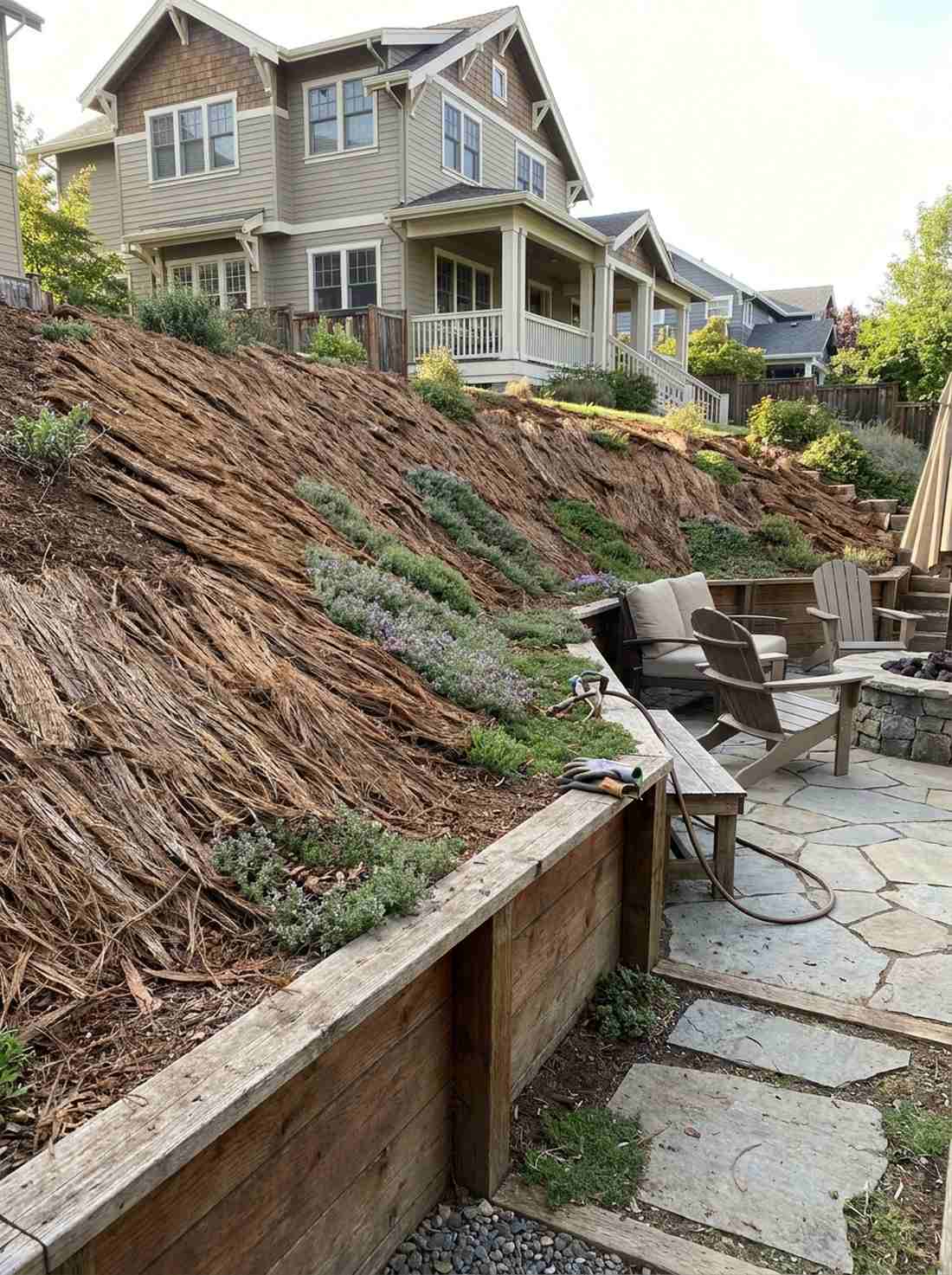 shredded bark erosion control