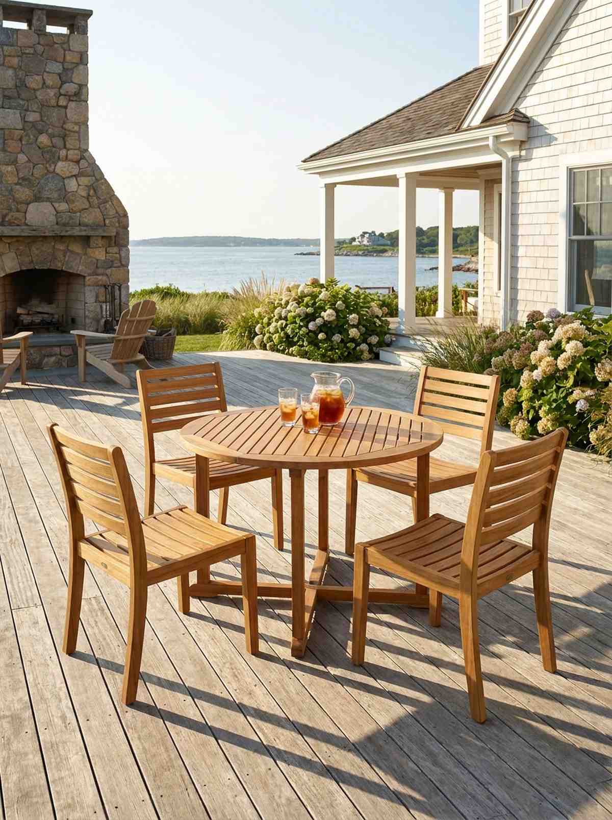 slatted wood round