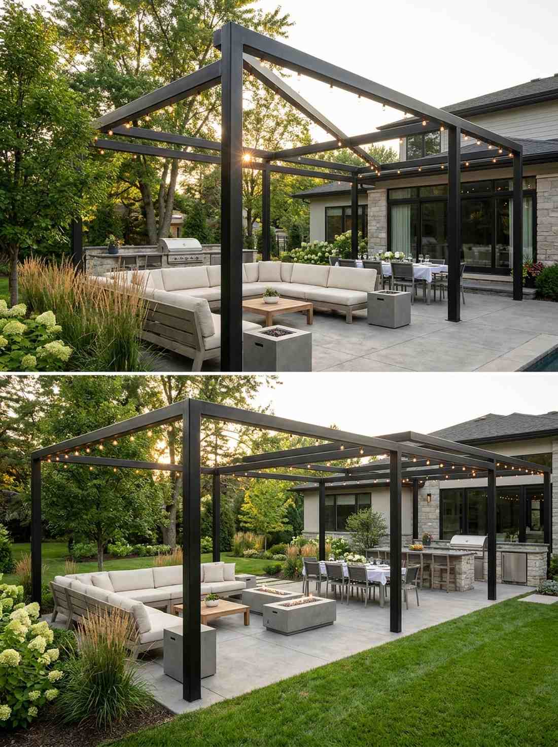 steel pergola frameworks
