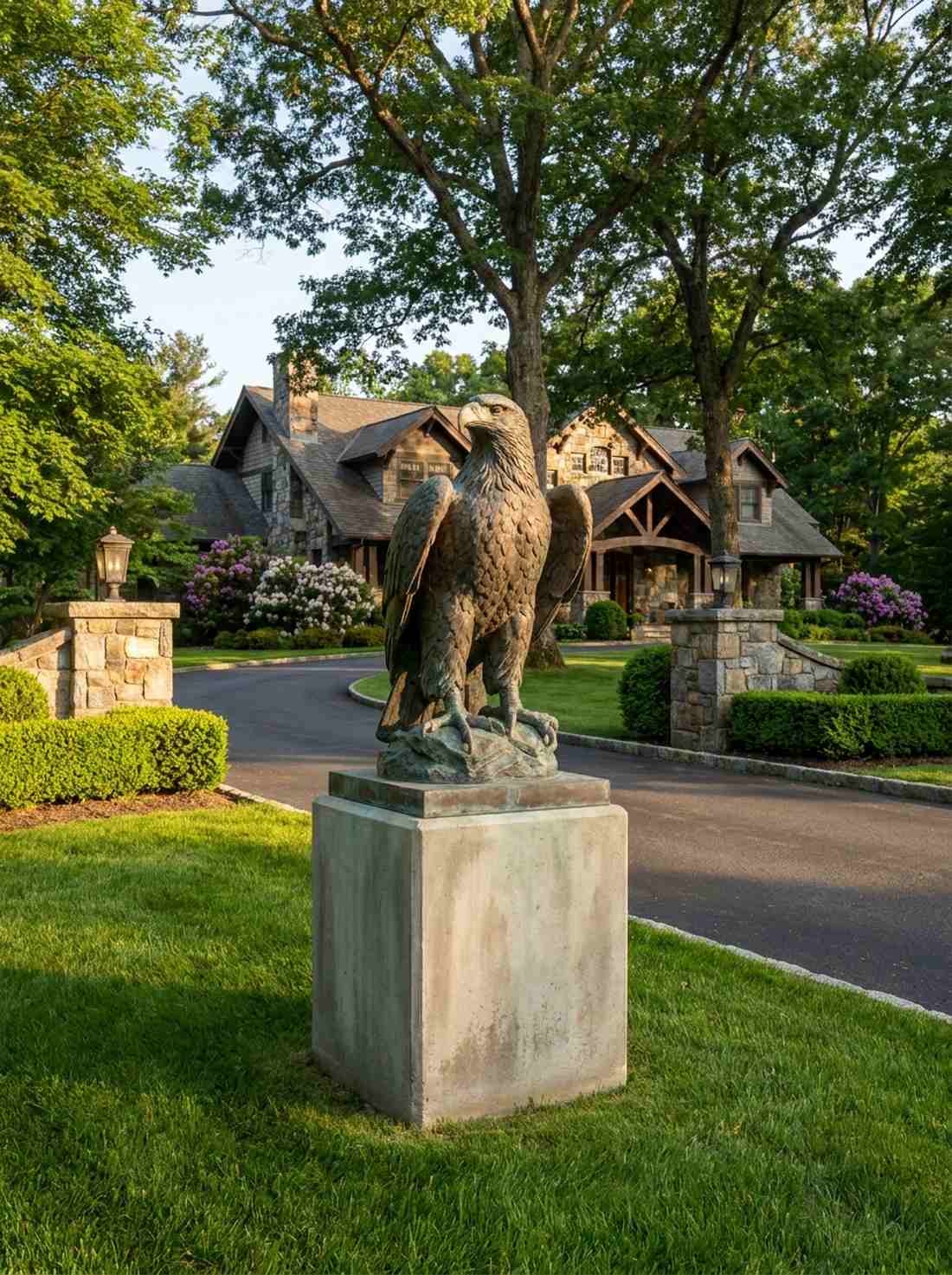 bronze eagle on pedestal