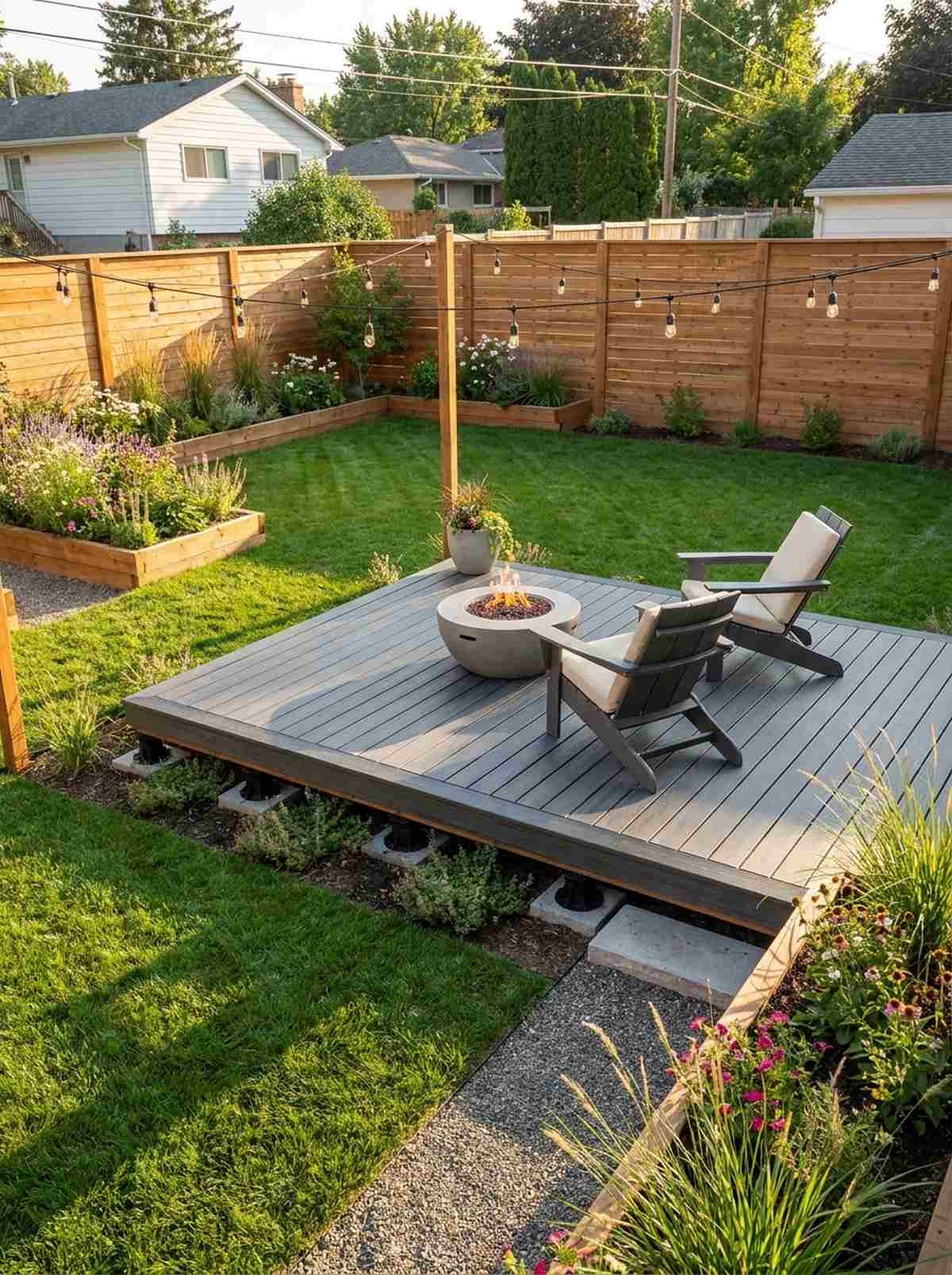 corner platform deck