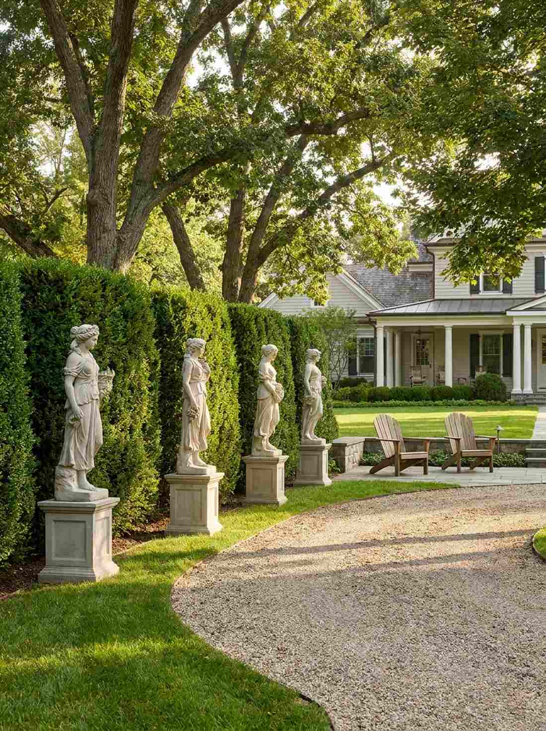 four seasons maiden statues