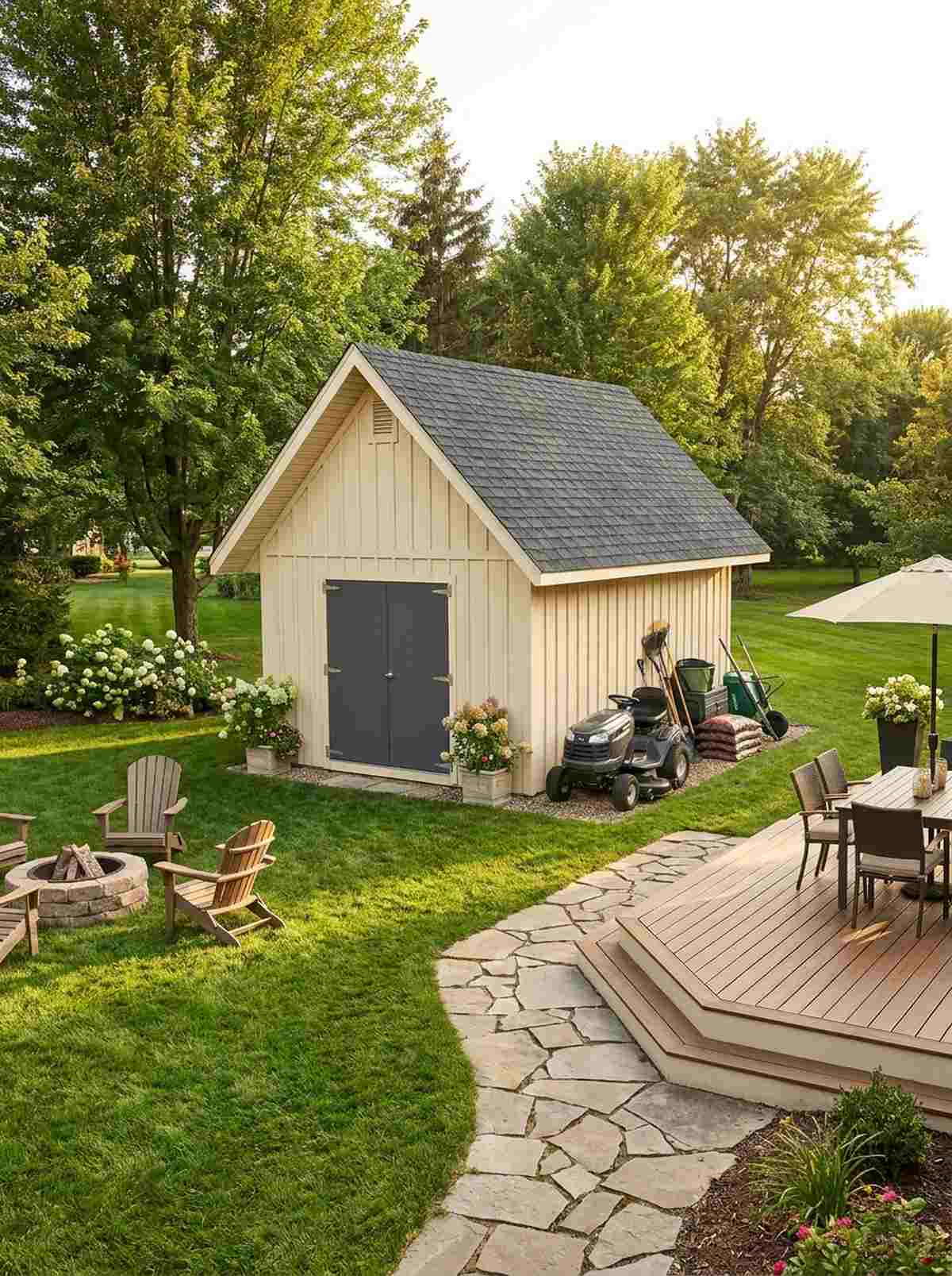 gable roof storage shed