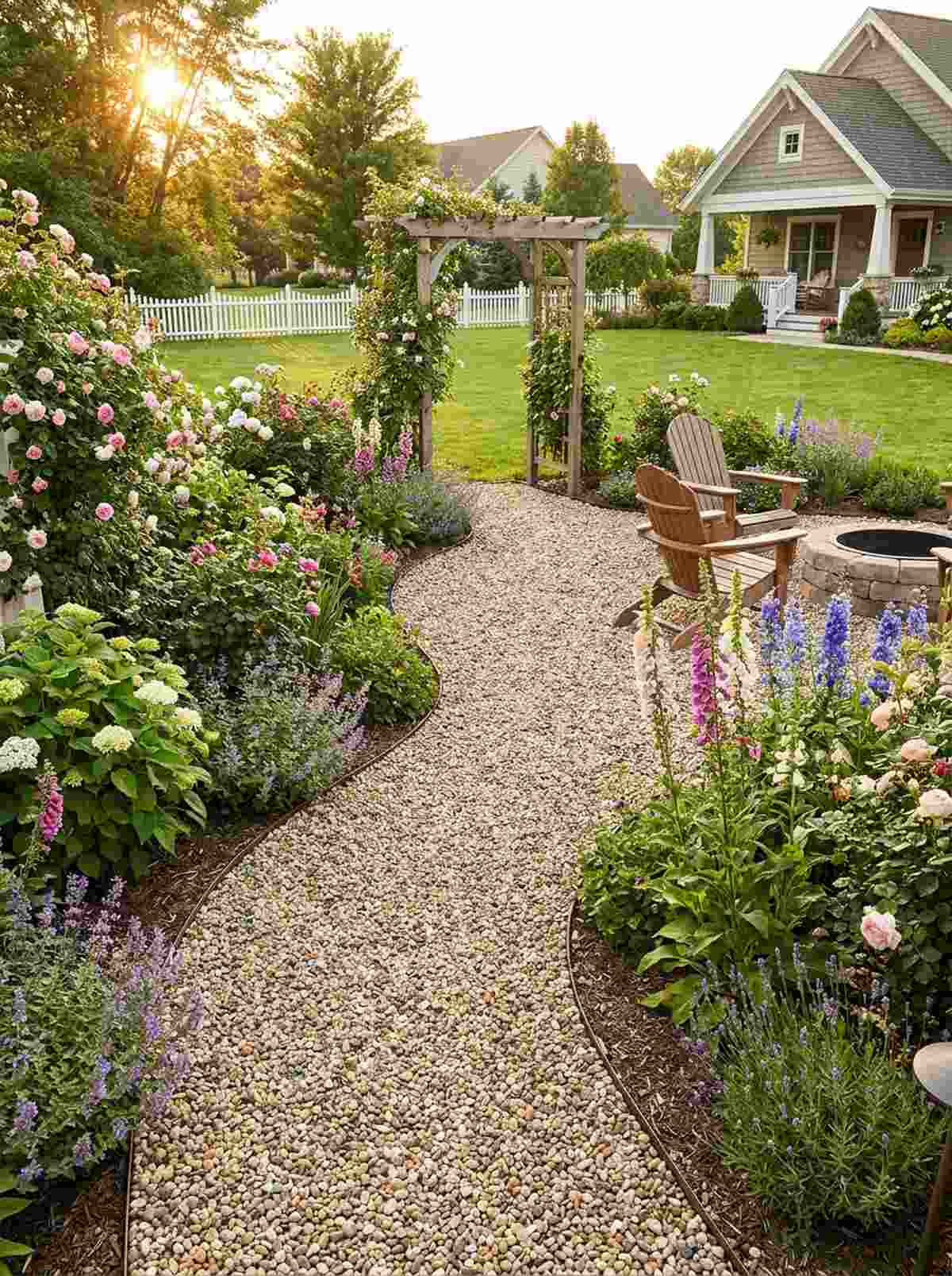 meandering cottage garden path