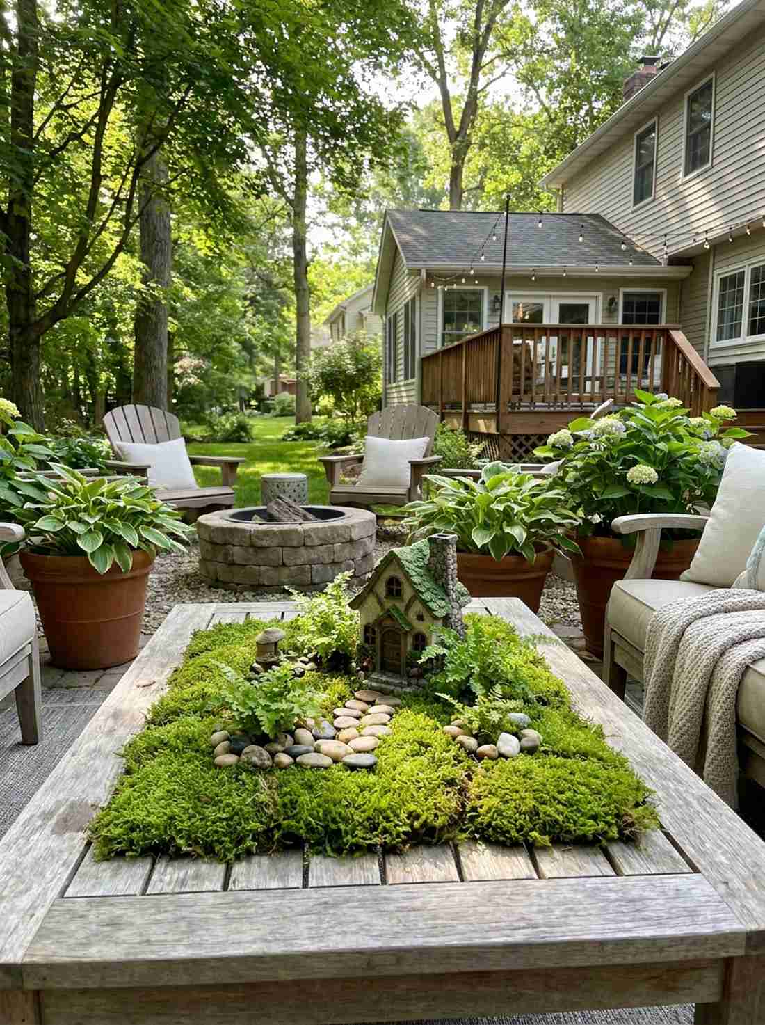 moss covered cottage clearing