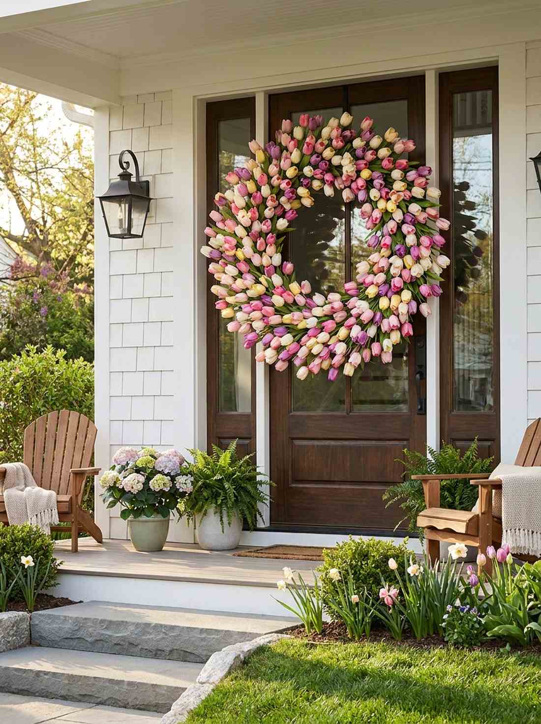 oversized tulip wreath