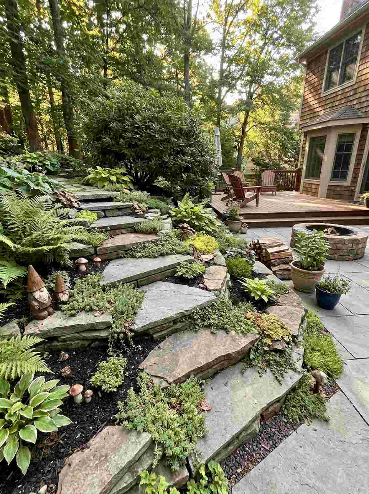 tiered alpine cascade