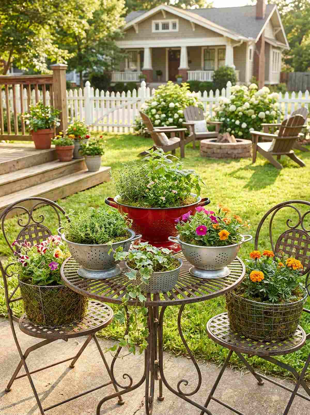 colander and basket upcycling