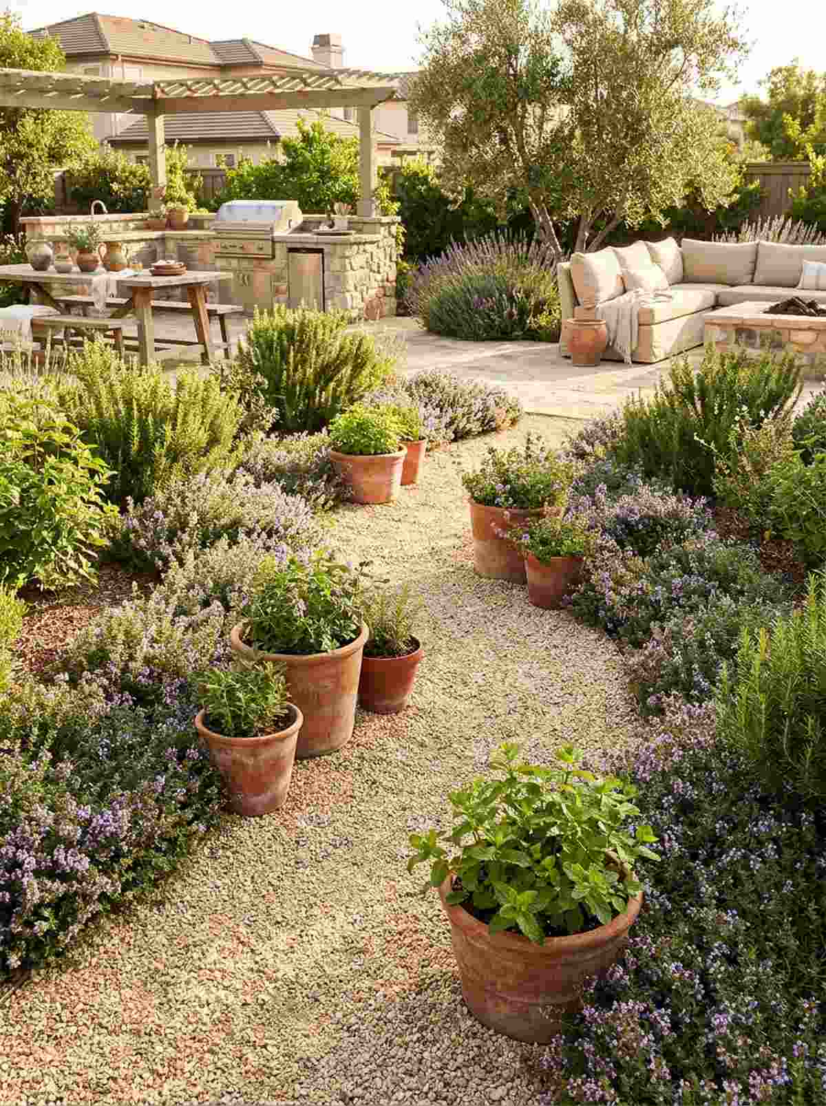 herb garden pathways