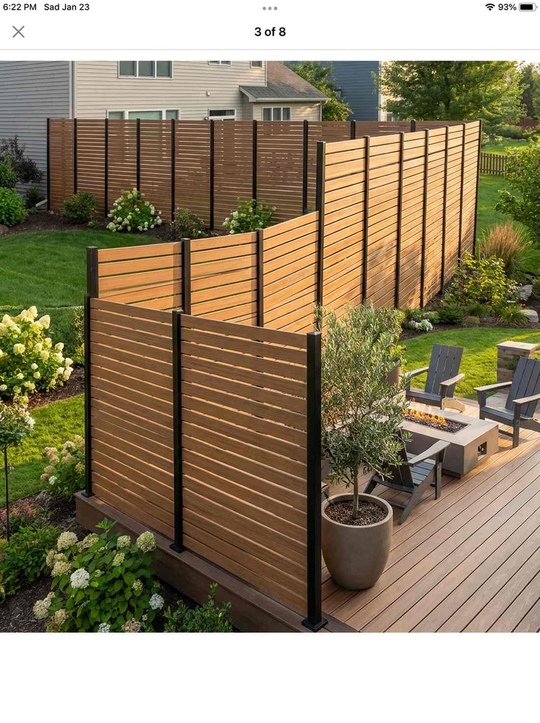 horizontal slatted screens