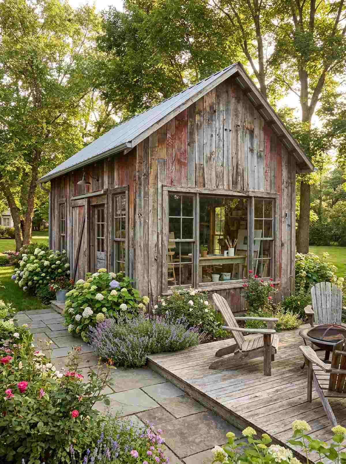 reclaimed barn wood shed